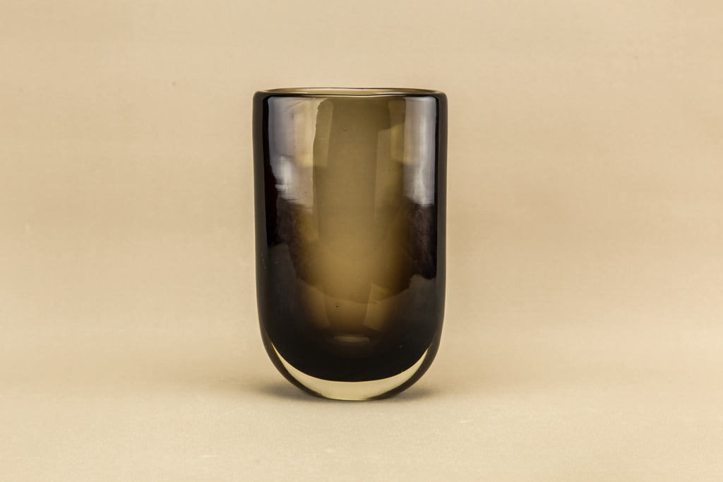 Smoky glass vase