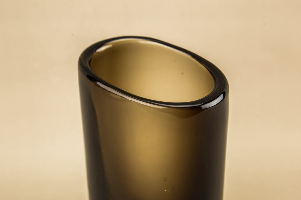 Smoky glass vase