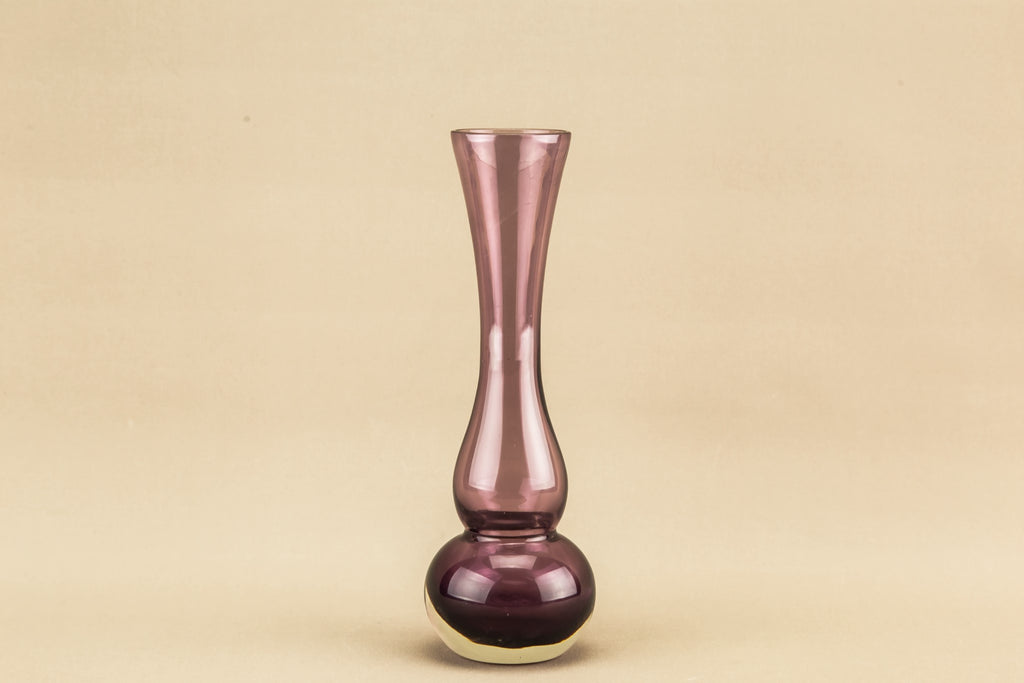 Amethyst glass vase