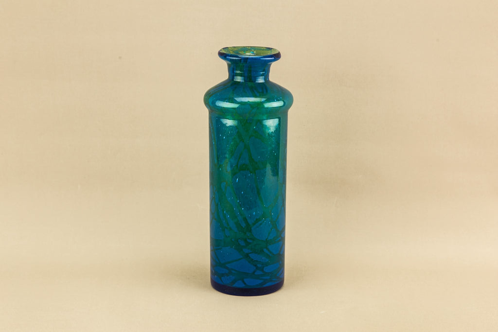 Blue glass Mdina vase