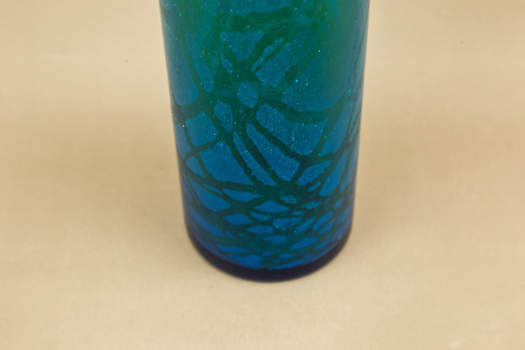 Blue glass Mdina vase