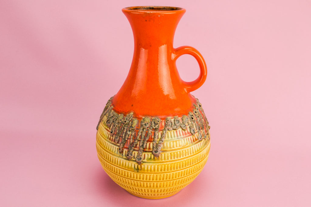 Lava basket ceramic jug