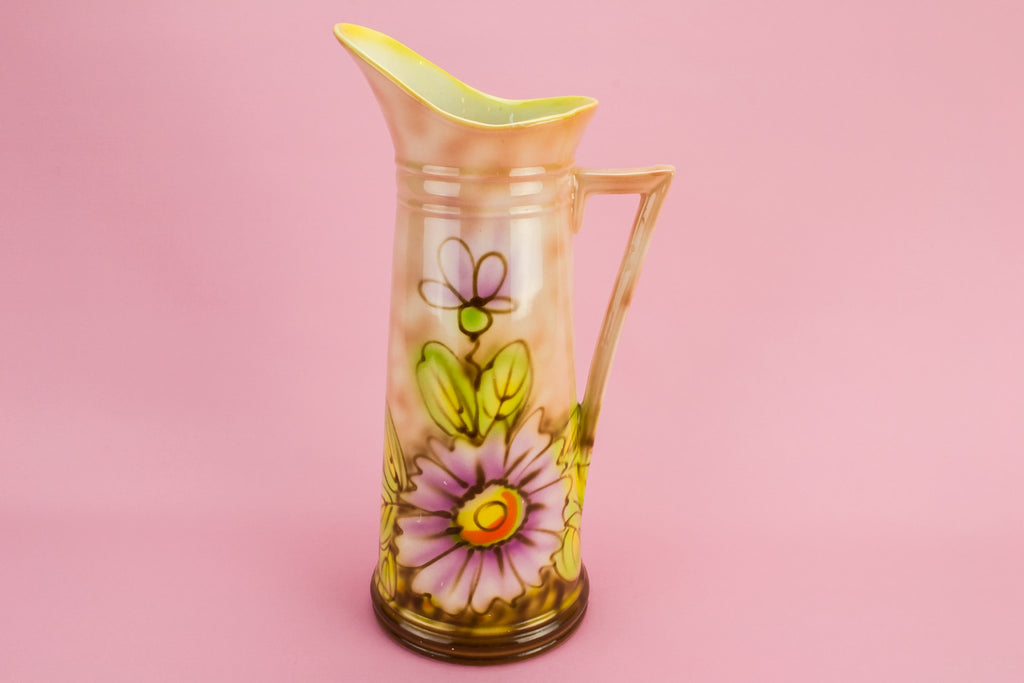 Floral ceramic water jug