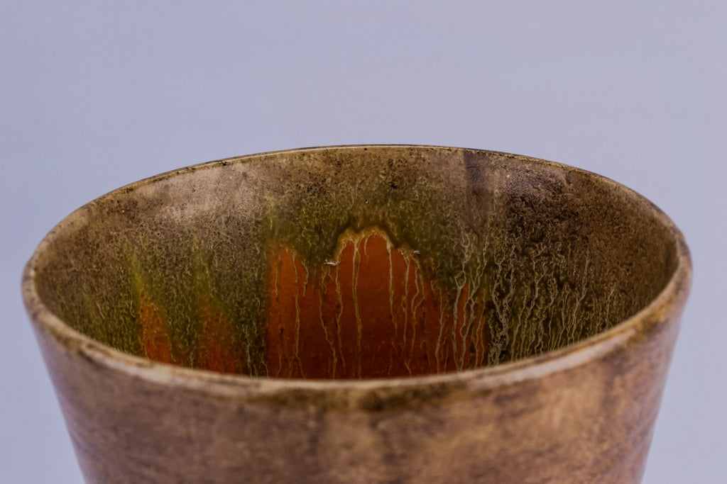 Orange ceramic vase