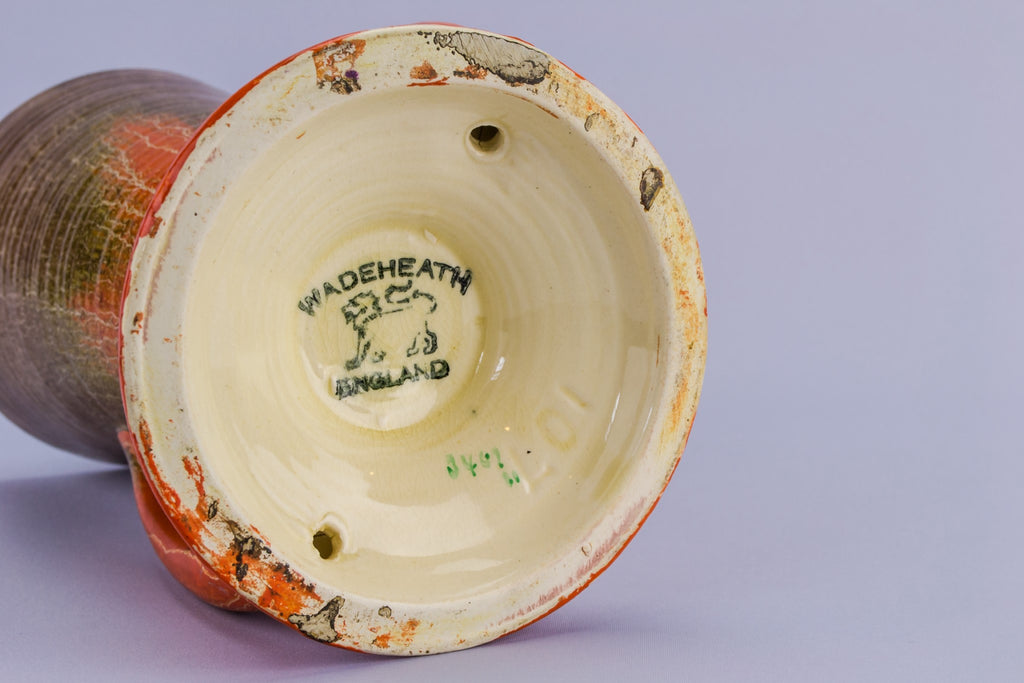 Orange ceramic vase