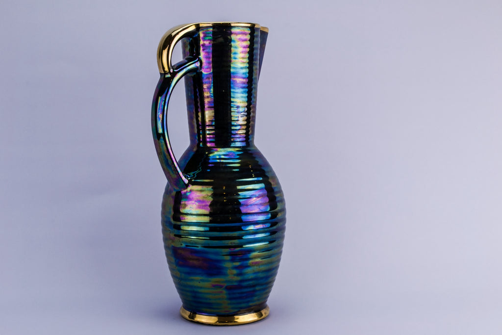 Ribbed ceramic jug