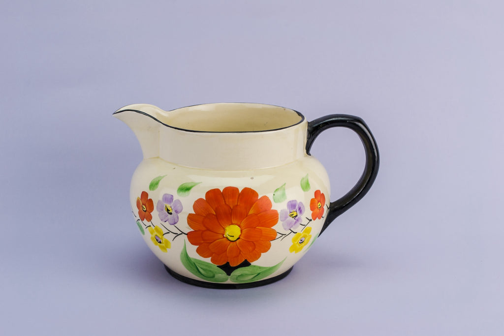 Bold floral Art Deco jug