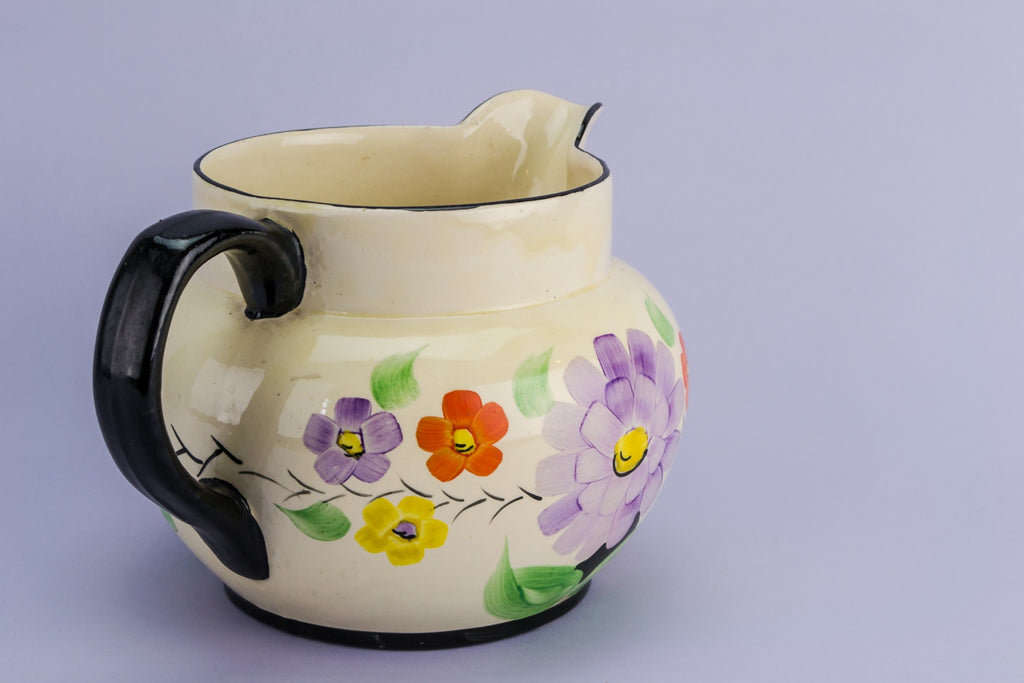 Bold floral Art Deco jug
