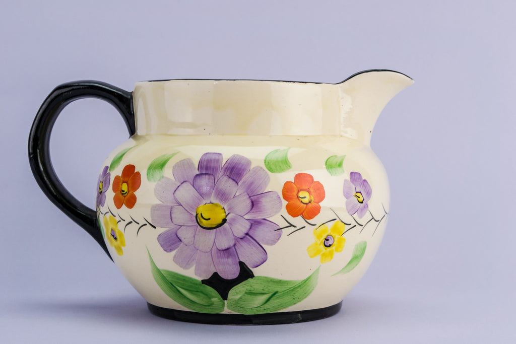 Bold floral Art Deco jug