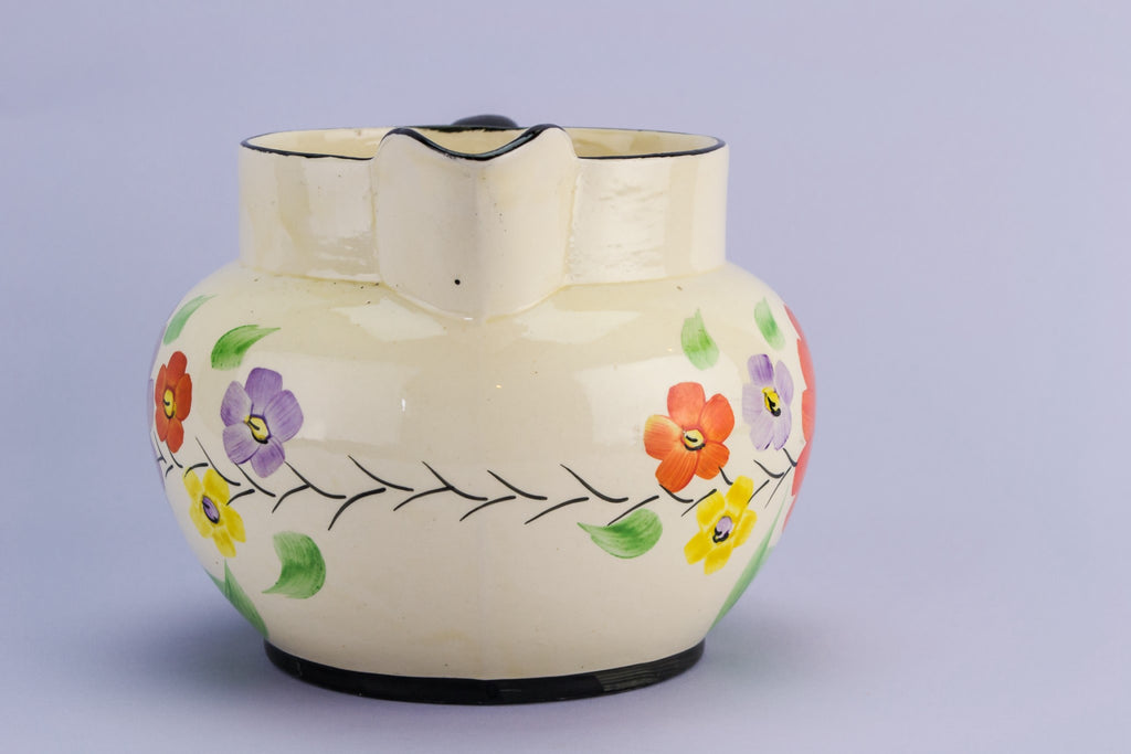 Bold floral Art Deco jug