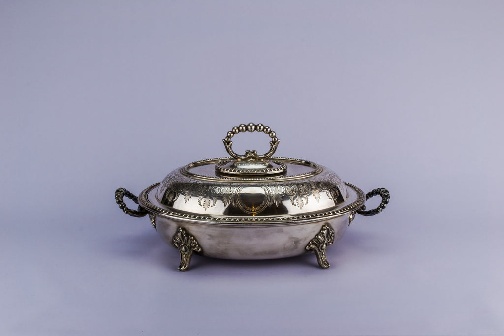 Silver plated hot tureen