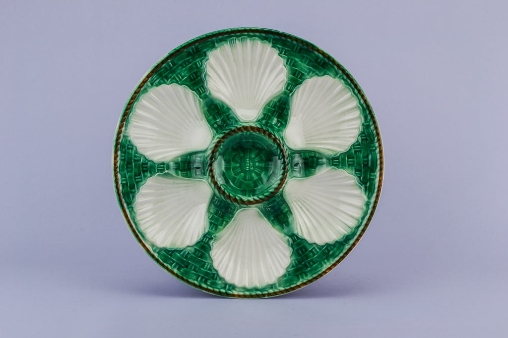 Majolica oyster serving platter