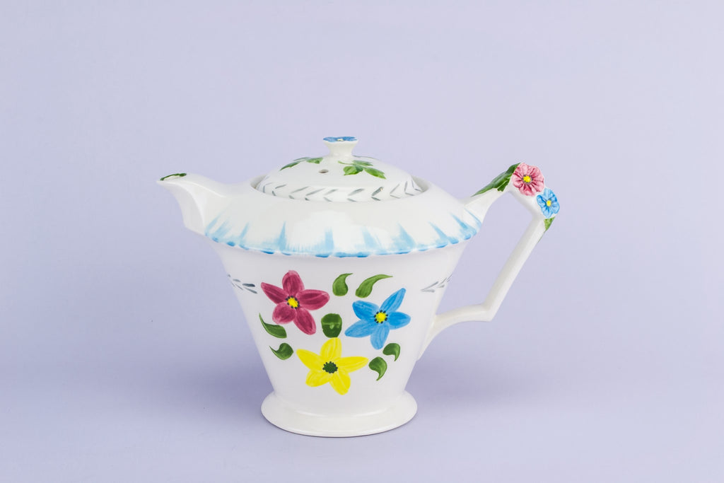 Colourful ceramic teapot