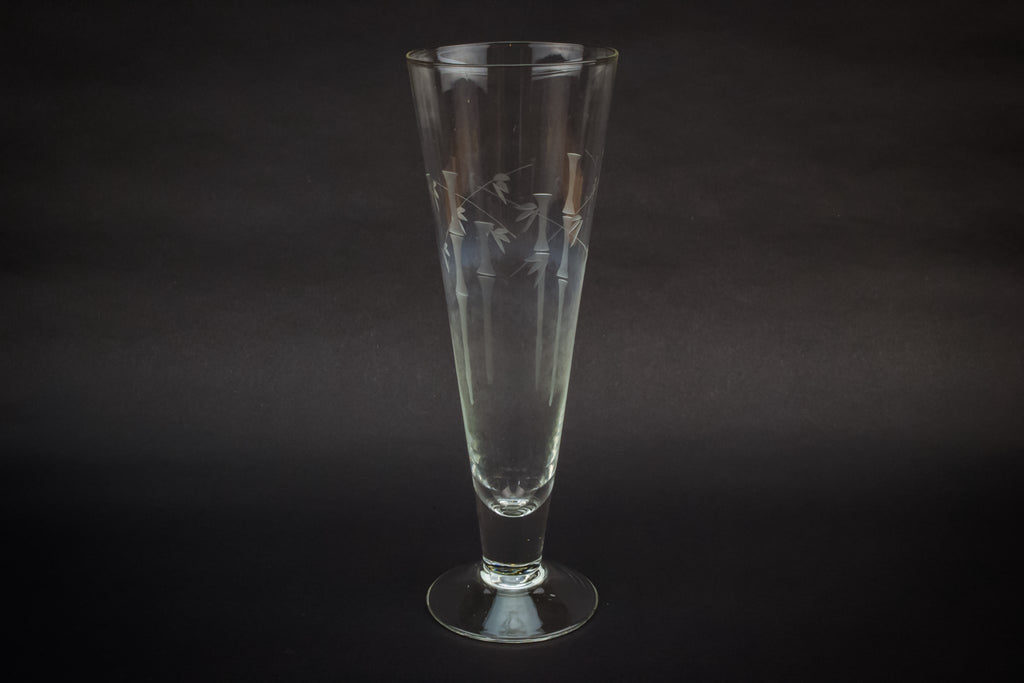 6 engraved champagne flutes