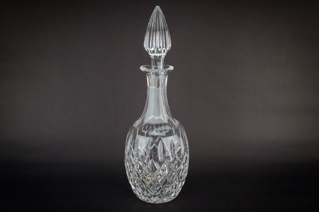 Ovoid cut glass decanter