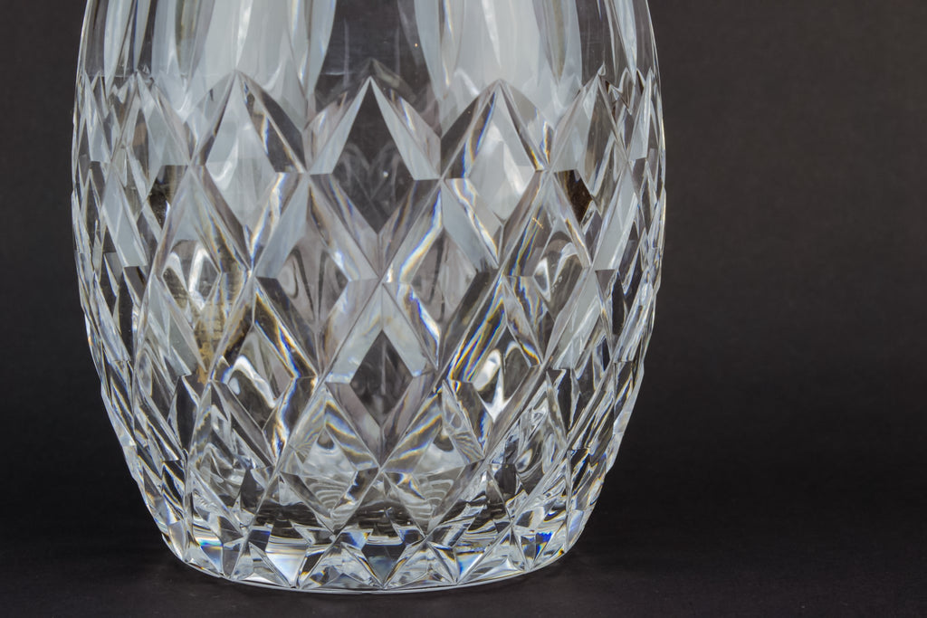 Ovoid cut glass decanter