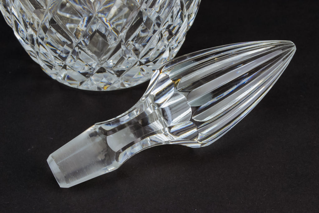 Ovoid cut glass decanter