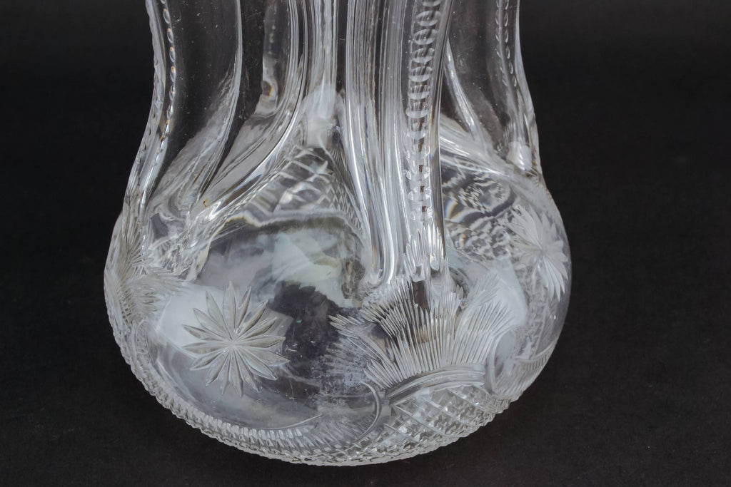 Tall glass & silver decanter by Lavish Shoestring