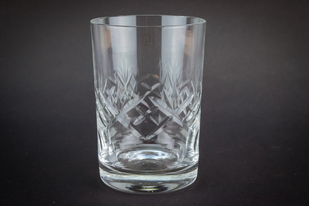 2 whisky tumbler glasses