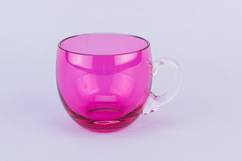 6 red punch glasses