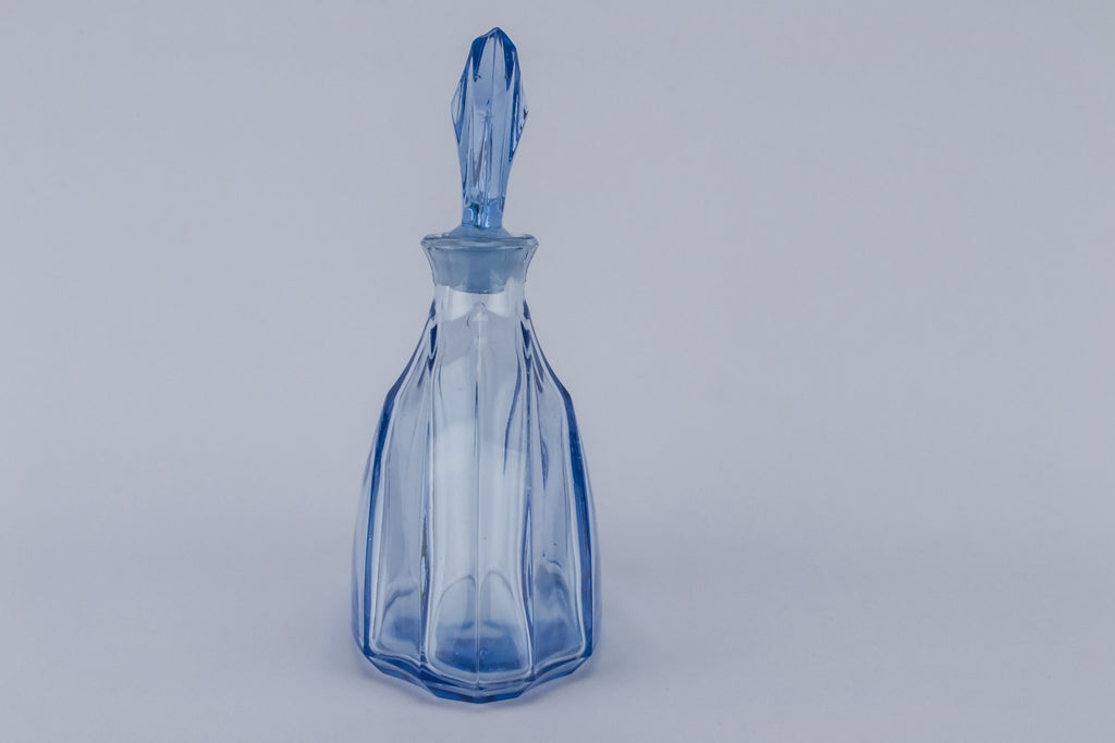 Blue glass decanter