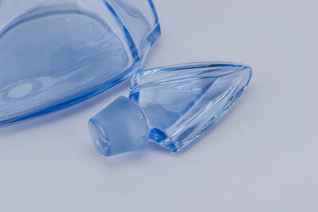 Blue glass decanter