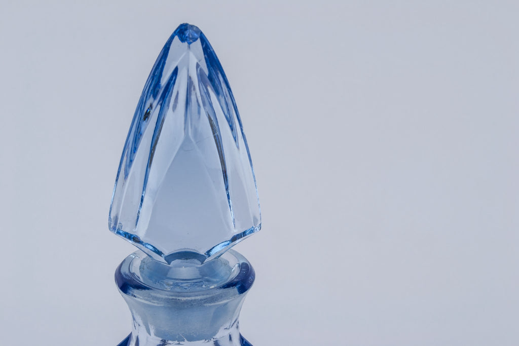 Blue glass decanter