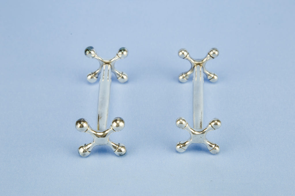 2 silver plated knife rests