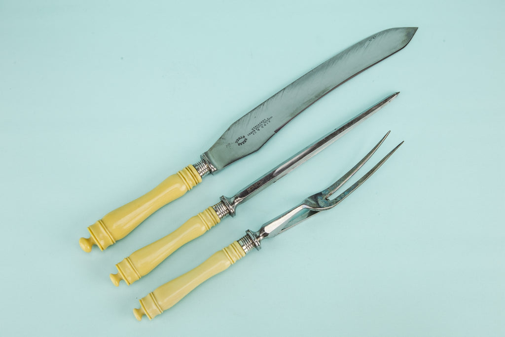 Meat carving set trio