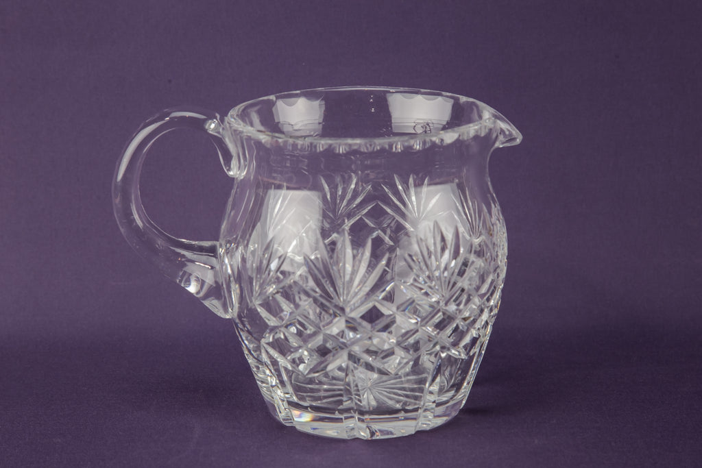 Crystal glass jug