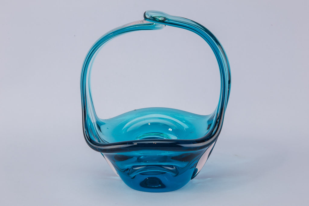 Blue glass bowl