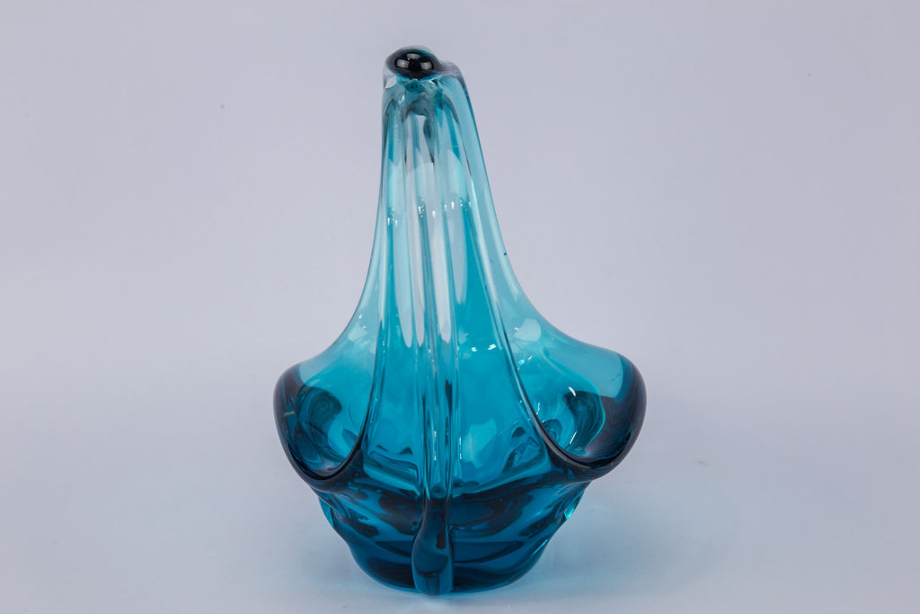 Blue glass bowl