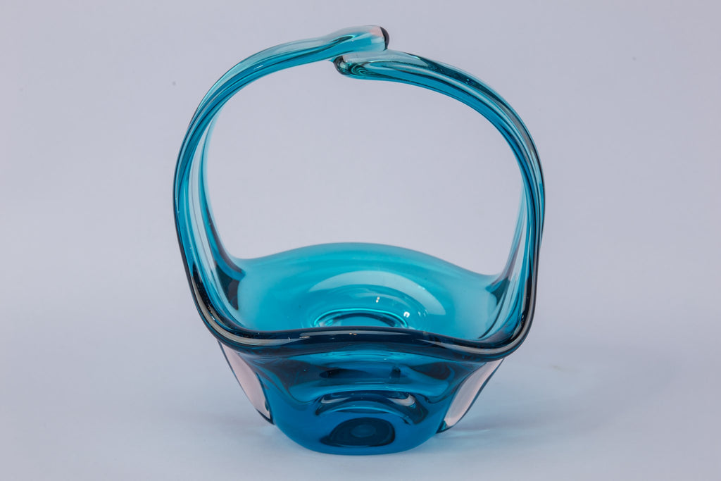 Blue glass bowl