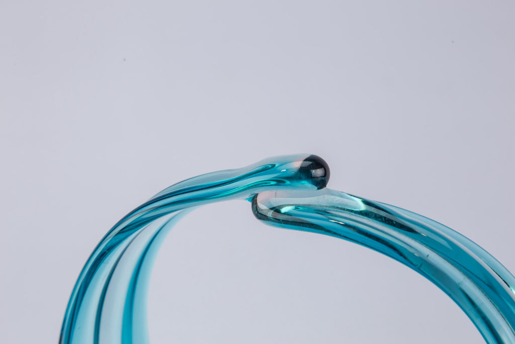 Blue glass bowl
