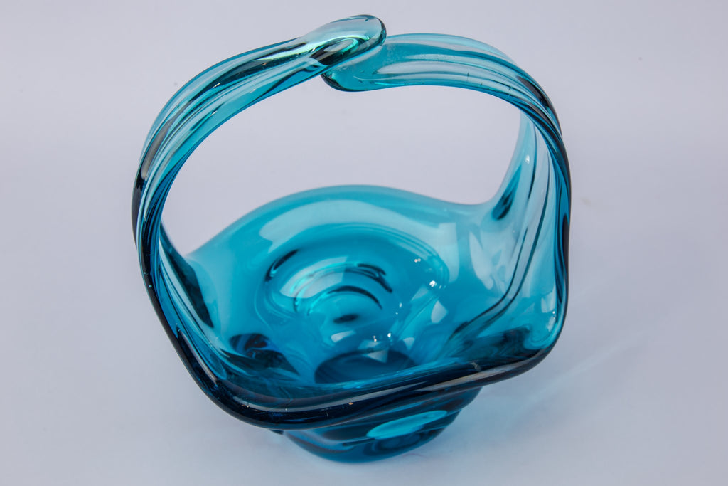 Blue glass bowl