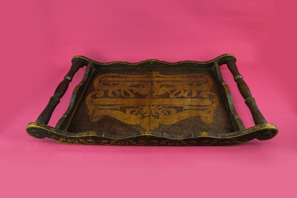 Arts & Crafts wooden tray