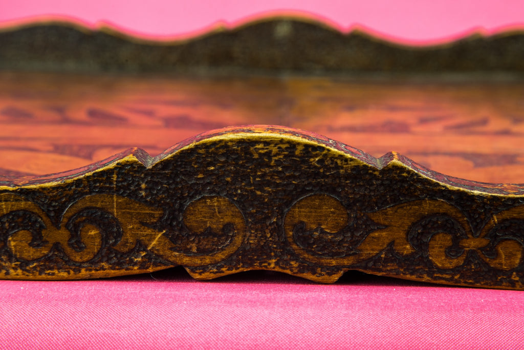 Arts & Crafts wooden tray