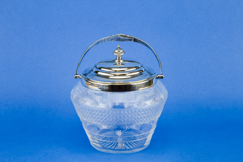 Silver & glass ice bucket