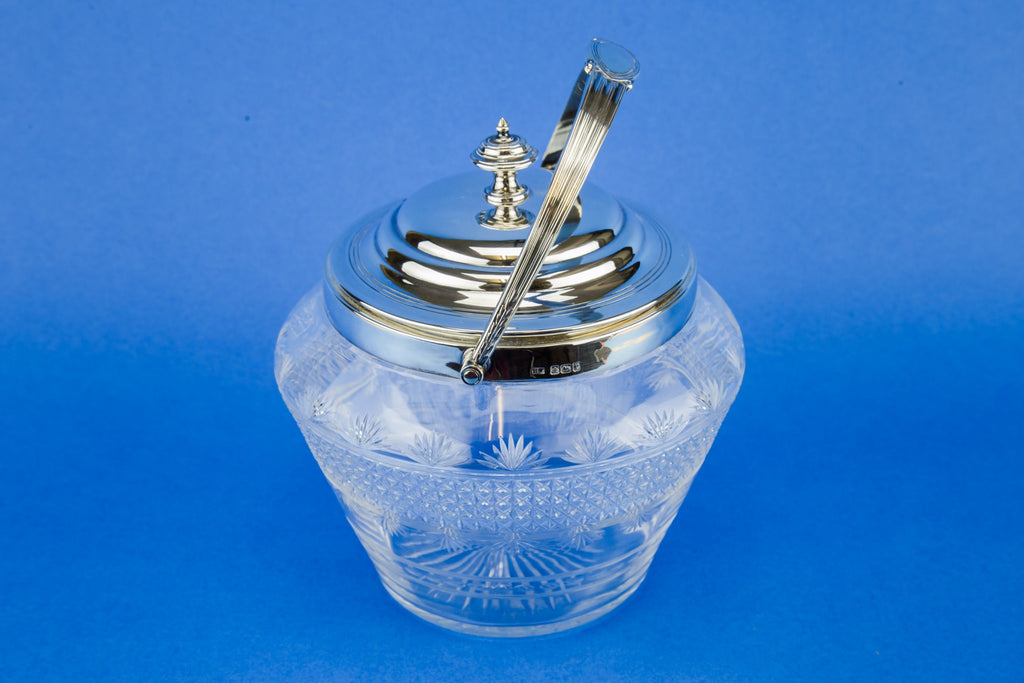 Silver & glass ice bucket