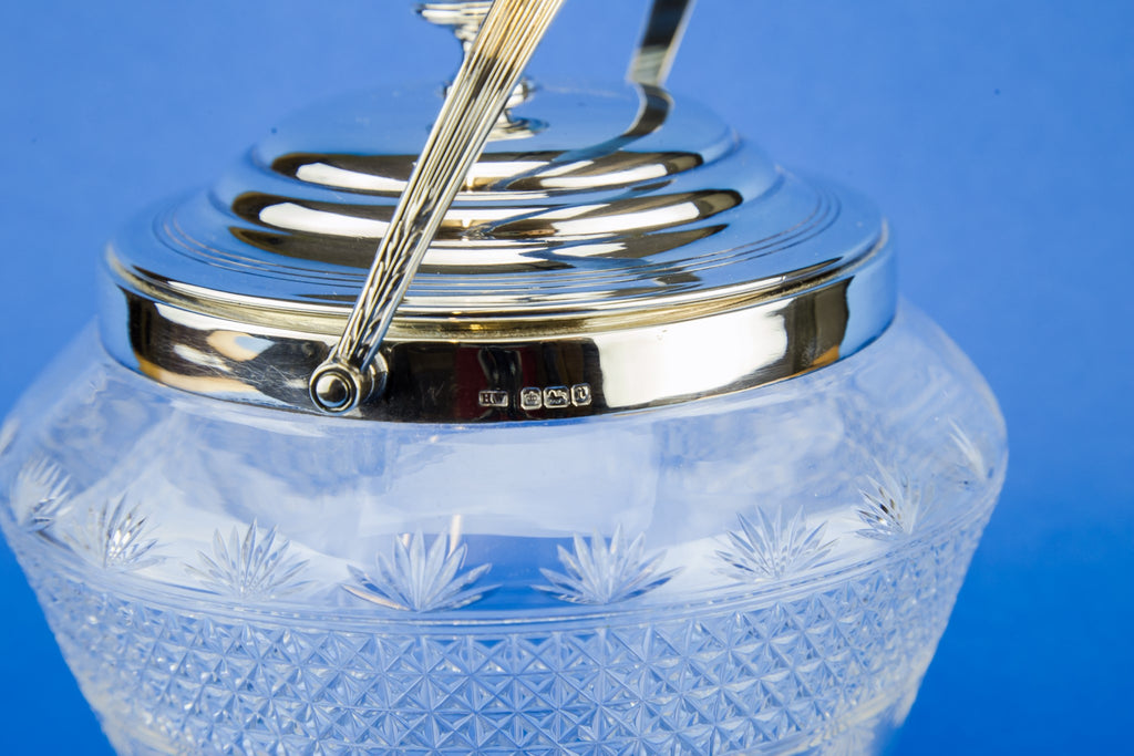 Silver & glass ice bucket