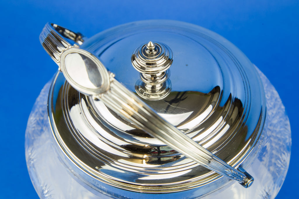 Silver & glass ice bucket