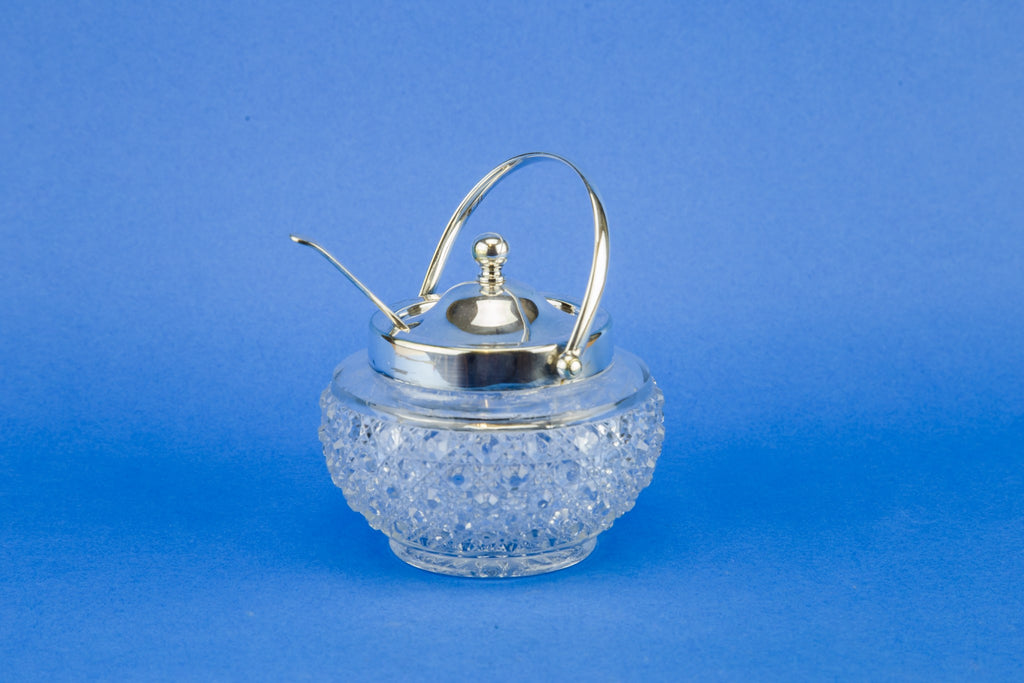 Condiment pot and spoon