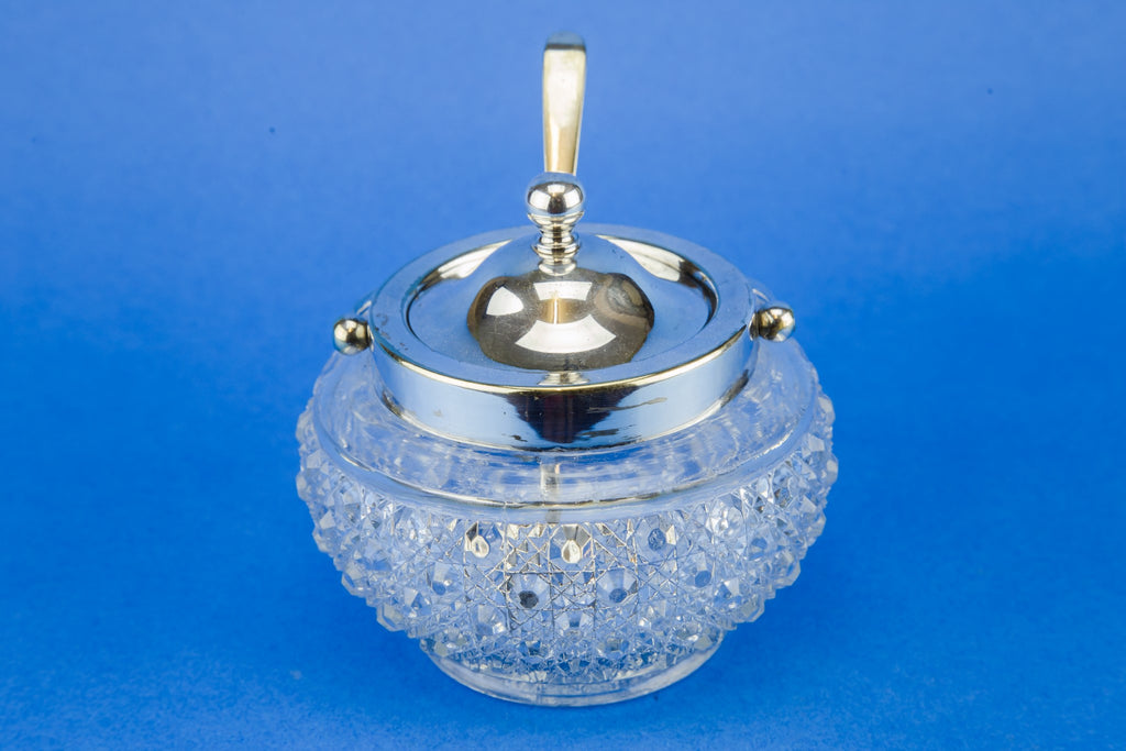 Condiment pot and spoon