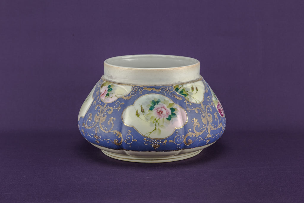 Blue lobed vase