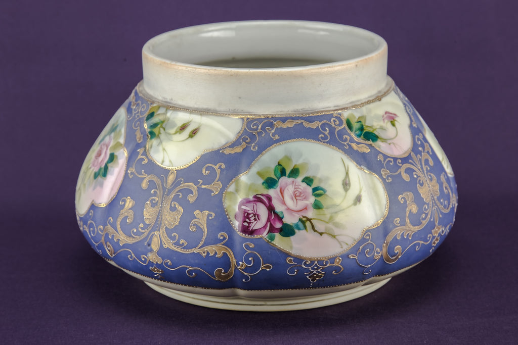 Blue lobed vase