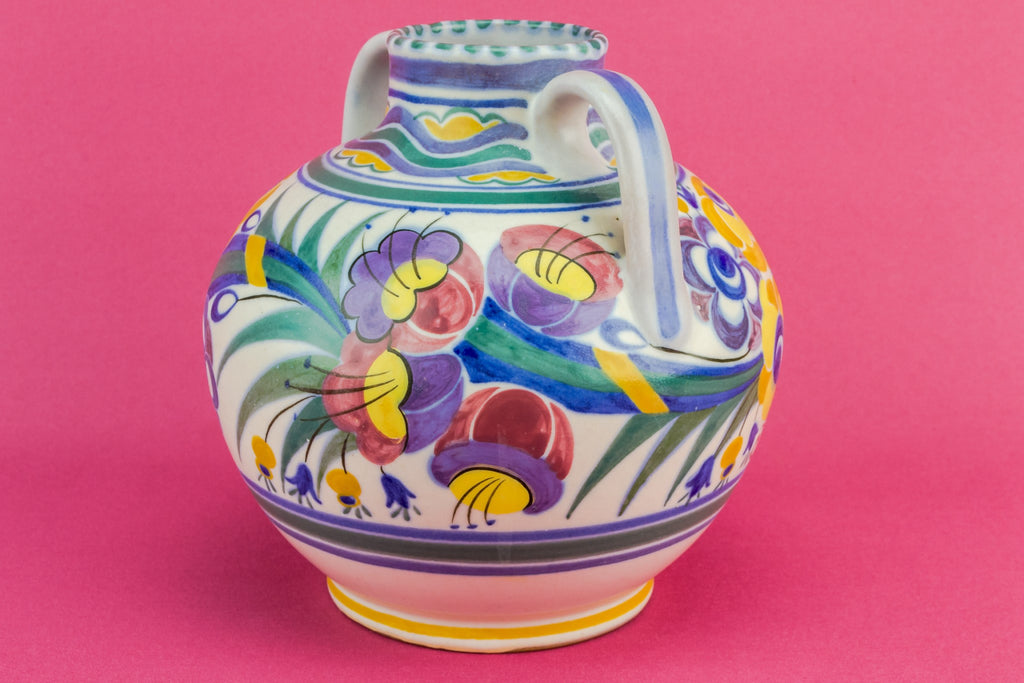 Floral fuschia vase