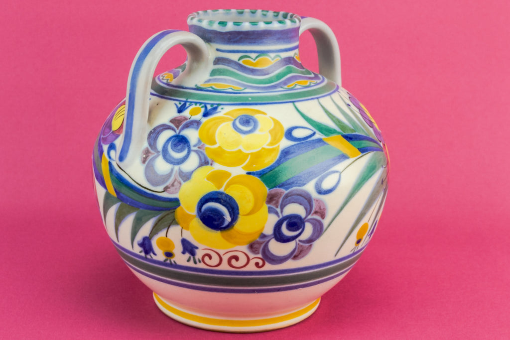 Floral fuschia vase
