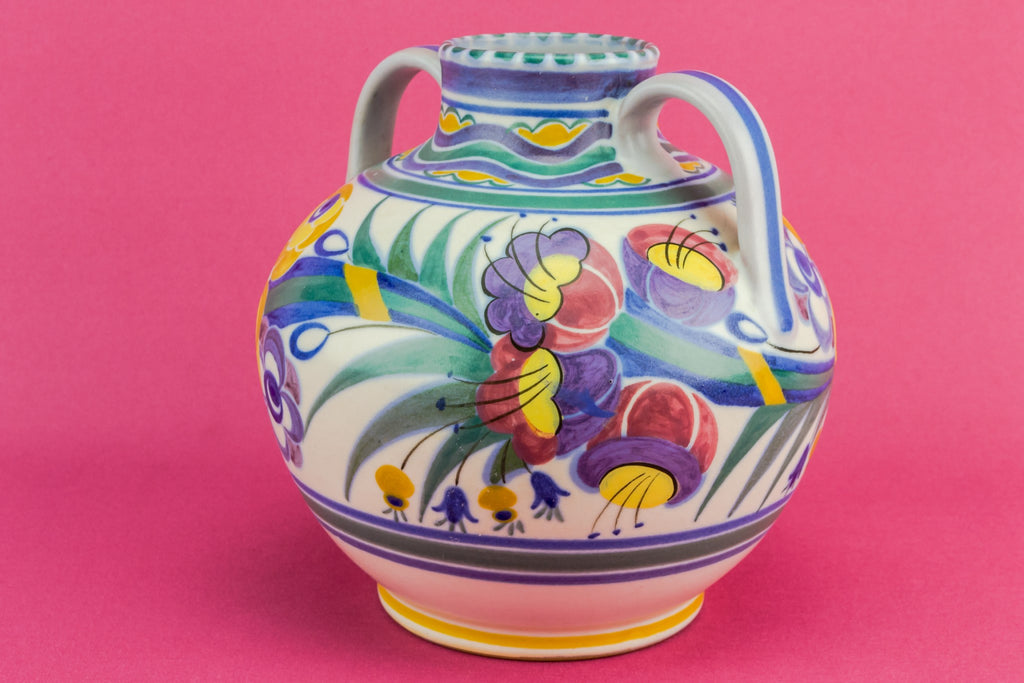 Floral fuschia vase