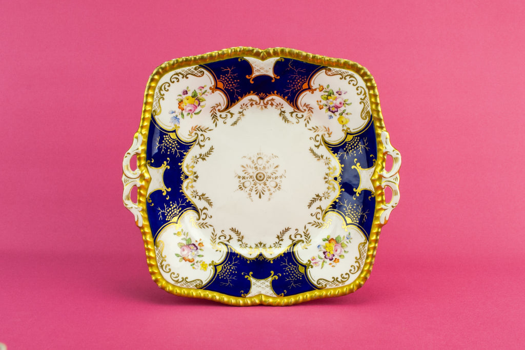 Floral serving plate