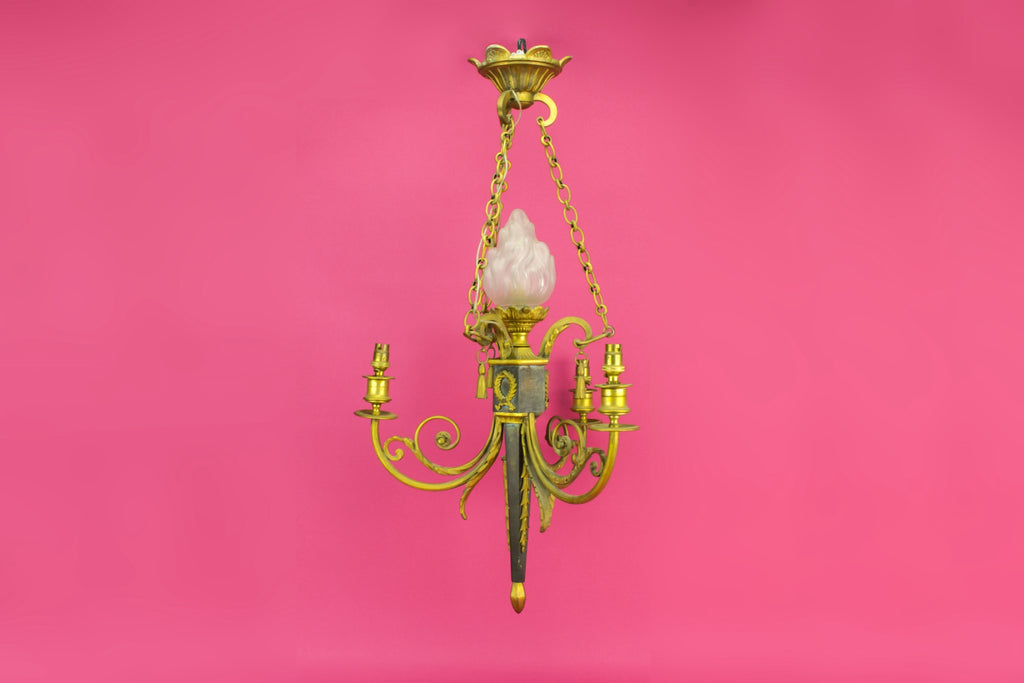 Gilded bronze chandelier